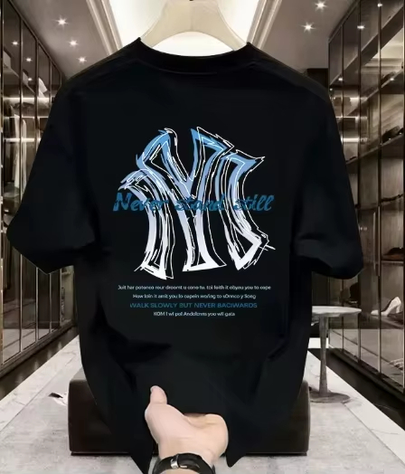Streetwear Brand Graphics - Camiseta de Algodão Estilo Esportivo de