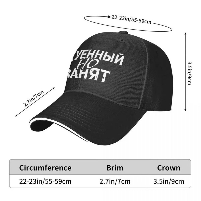 Boné de beisebol com textos da - Streetwear Russian Brand avaliação e preço